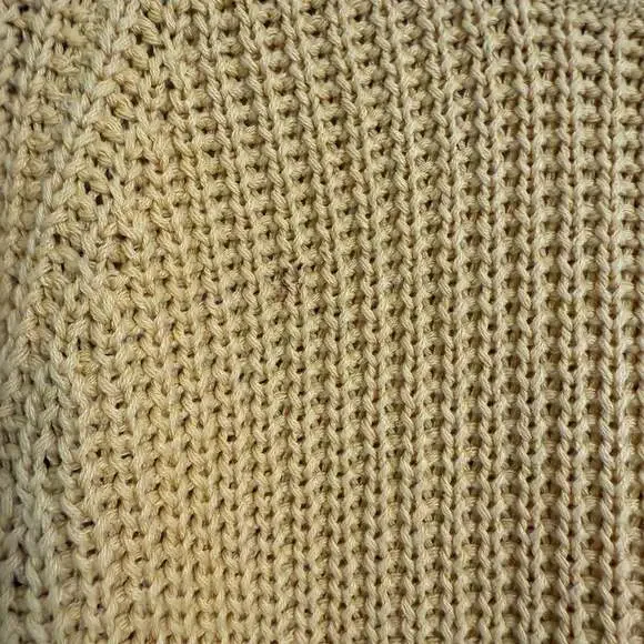 Vintage Yellow Oversized Retro Knit Sweater - Picture 4 of 6